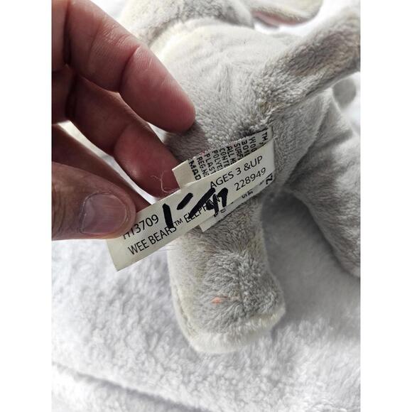 Ganz Wee Bears Village Elephant Costume Plush Teddy Bear Toy Gray Ears & Tail 7" - Picture 13 of 13